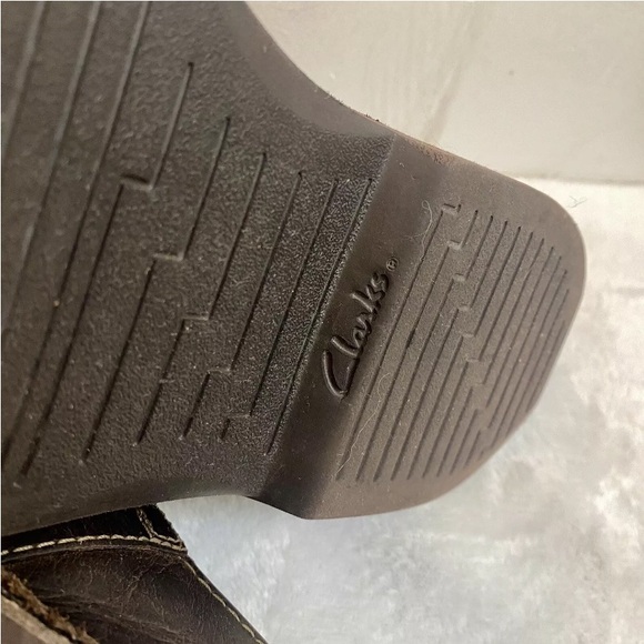 Clarks Men's Doby Double Gore Slip-On Loafer Dark Brown Size 10M - Picture 13 of 16